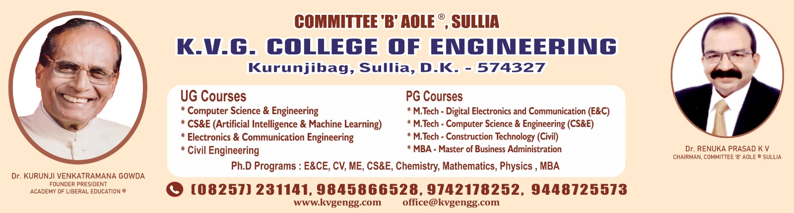 KVG College Banner